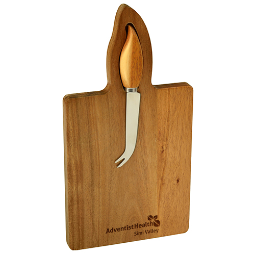 Acacia Trent Bar Board with Knife