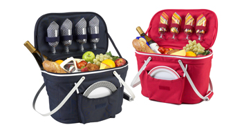 Collapsible Insulated Picnic Basket for 4