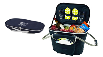 Collapsible Insulated Picnic Basket for Two