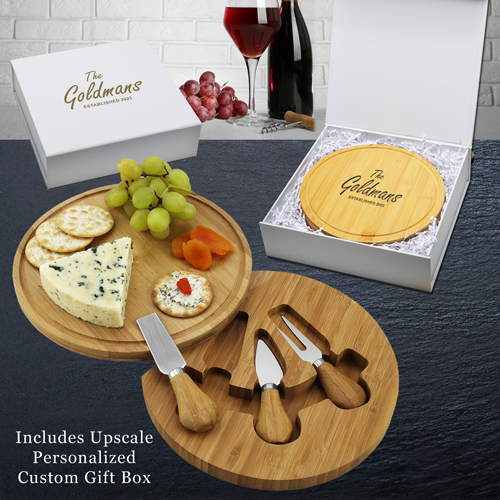 Deluxe Custom Engraved Bamboo Cheese/Charcuterie Board - View #8